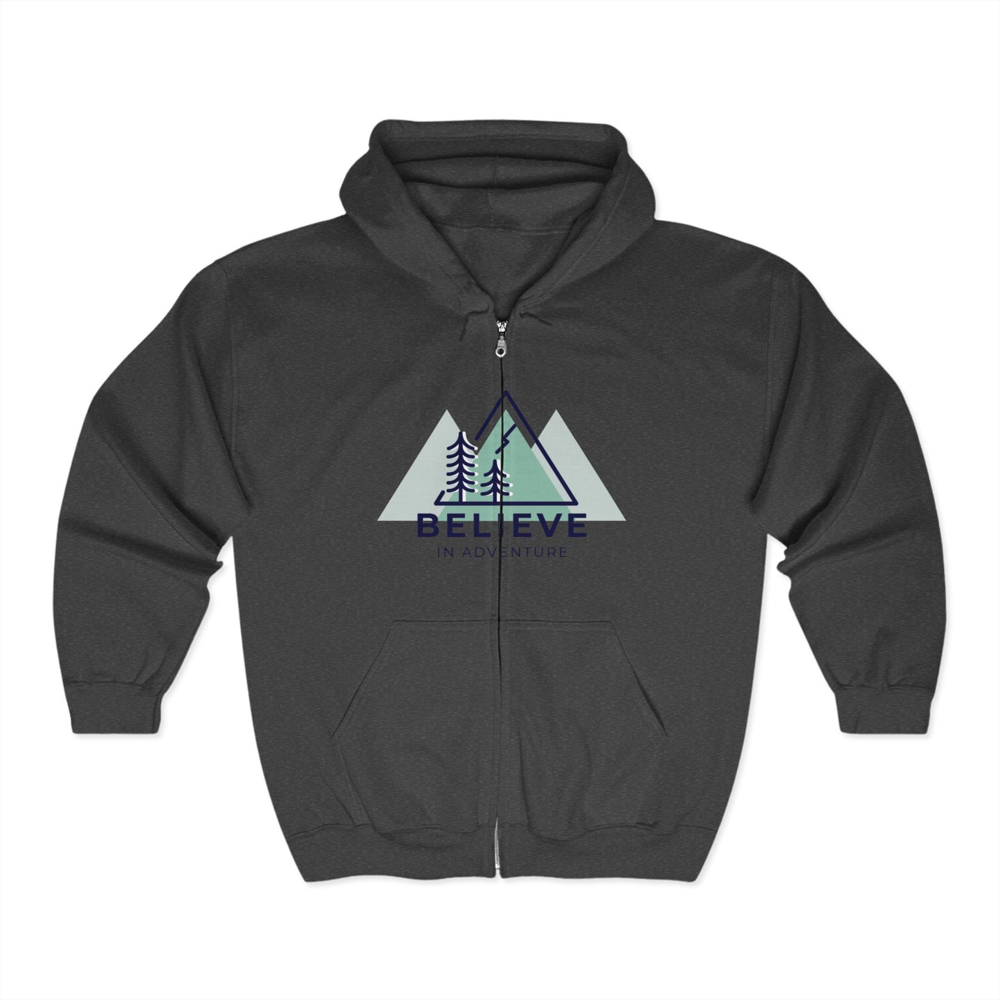 'Believe in Adventure' Unisex Zip Hoodie
