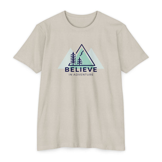 "Believe in Adventure" Unisex Jersey T-Shirt