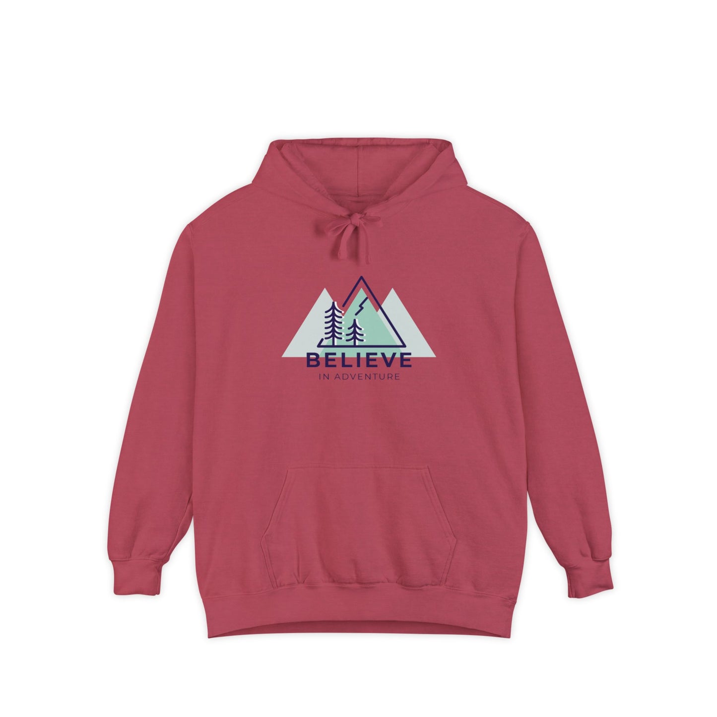 "Believe in Adventure" Unisex Garment-Dyed Adventure Hoodie